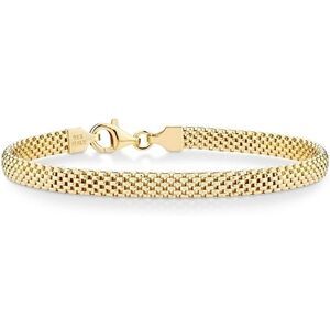 Gold over Sterling Silver Mesh Bracelet 5mm Mesh Gold Bracelet